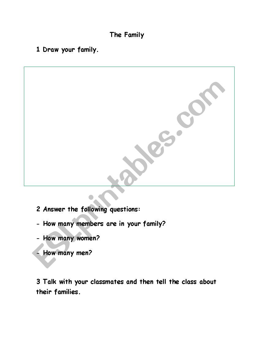 The Family worksheet