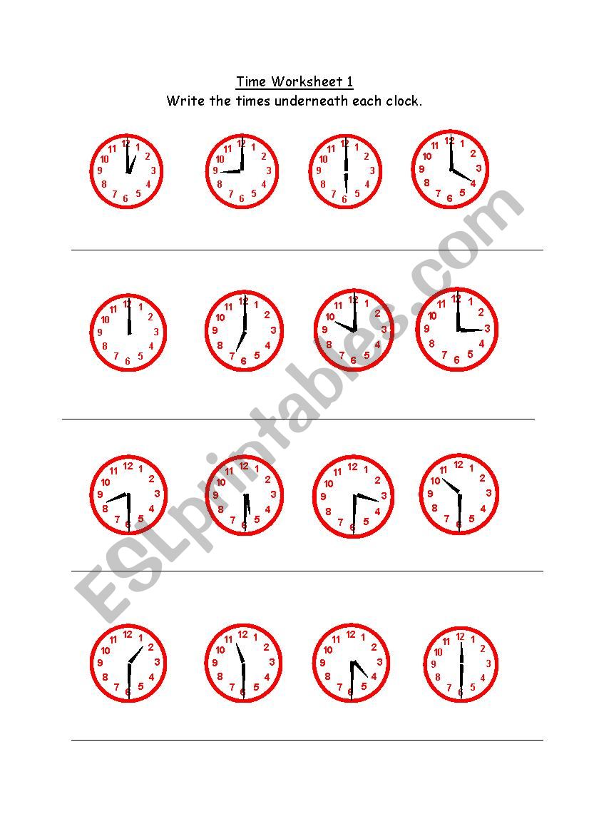 Time worksheet