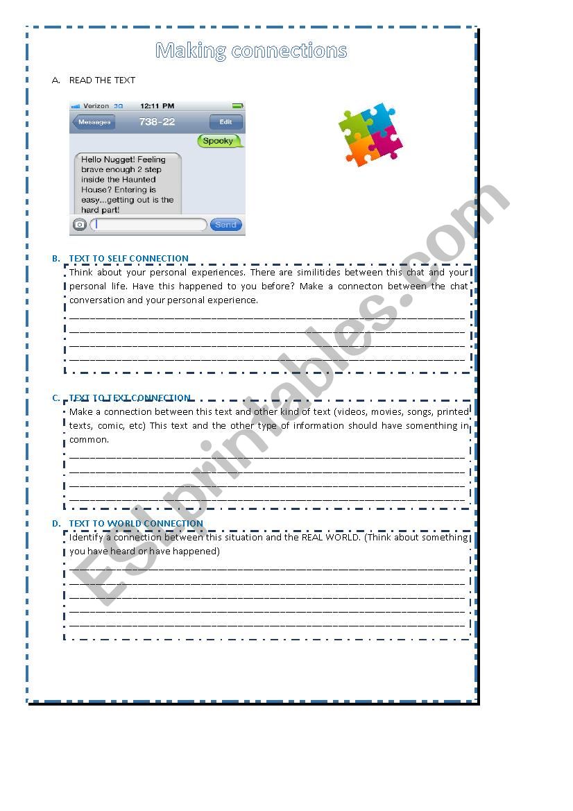 MAKING CONNECTIONS worksheet