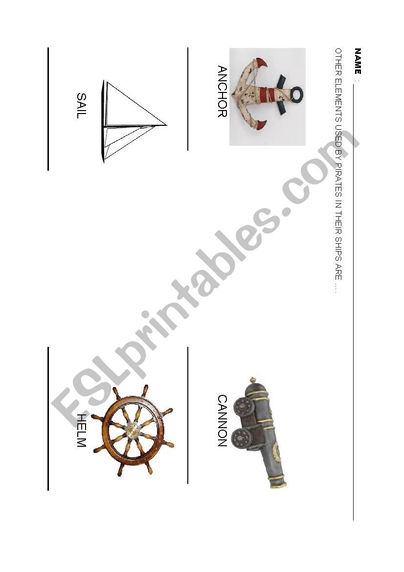 PIRATE ELEMENTS worksheet