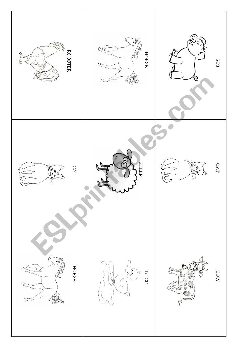 Farm animals - ESL worksheet by stepstep