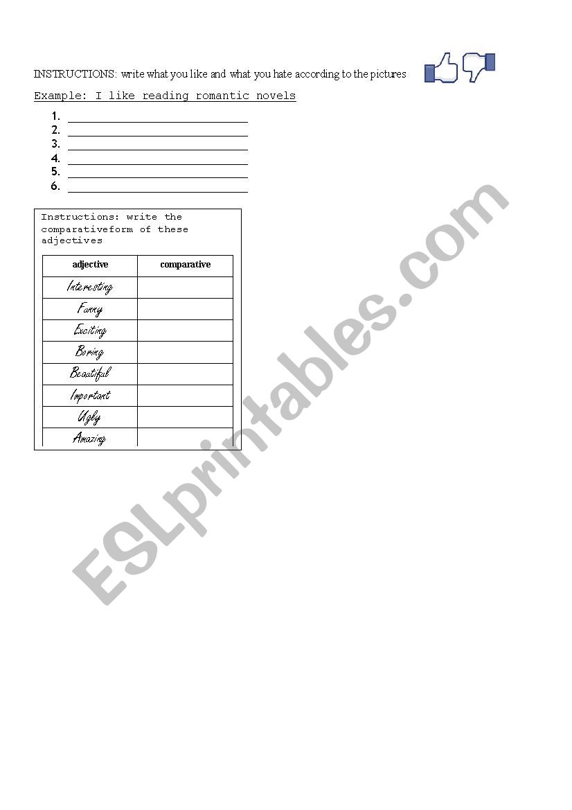 TV PROGRAMMES AND ADJECTIVES worksheet