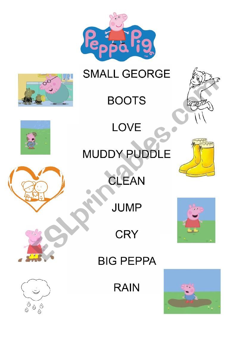 PEPPA PIG S01E01,02 MATCH2 worksheet