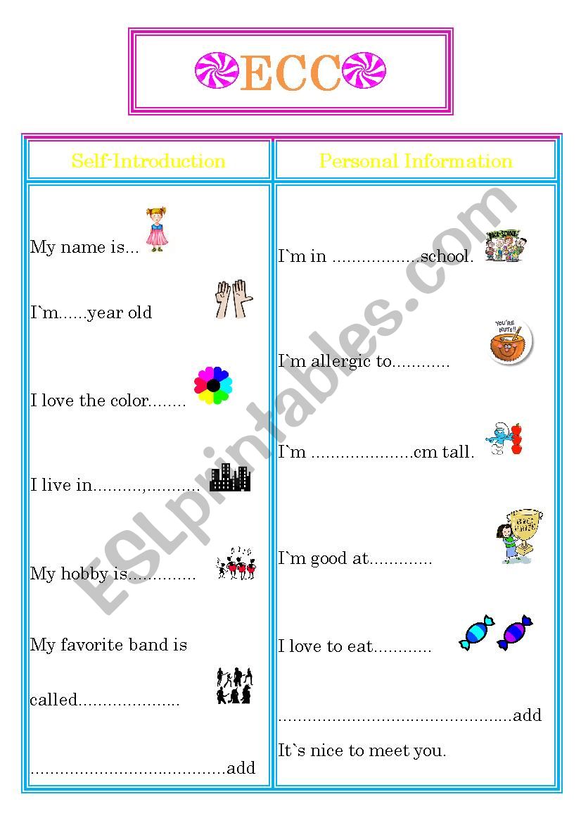 Introductions and Personal Information