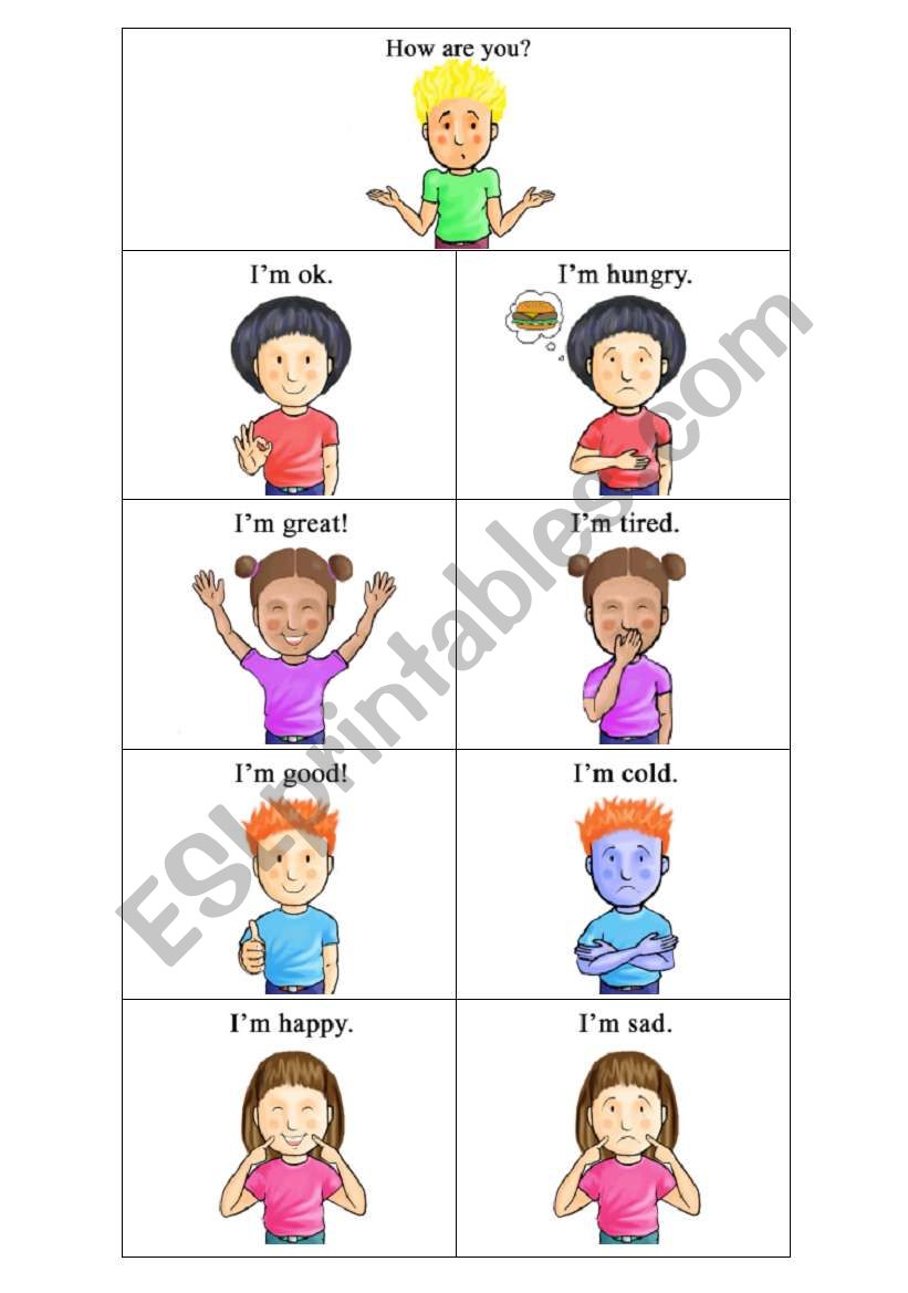 how are you? I´m ______ - ESL worksheet by cottageloaf