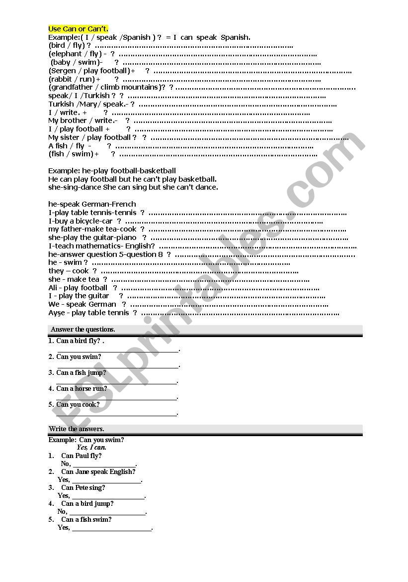 can-cant worksheet