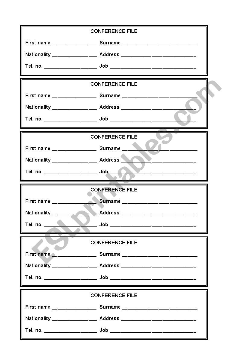 Fill in the form worksheet