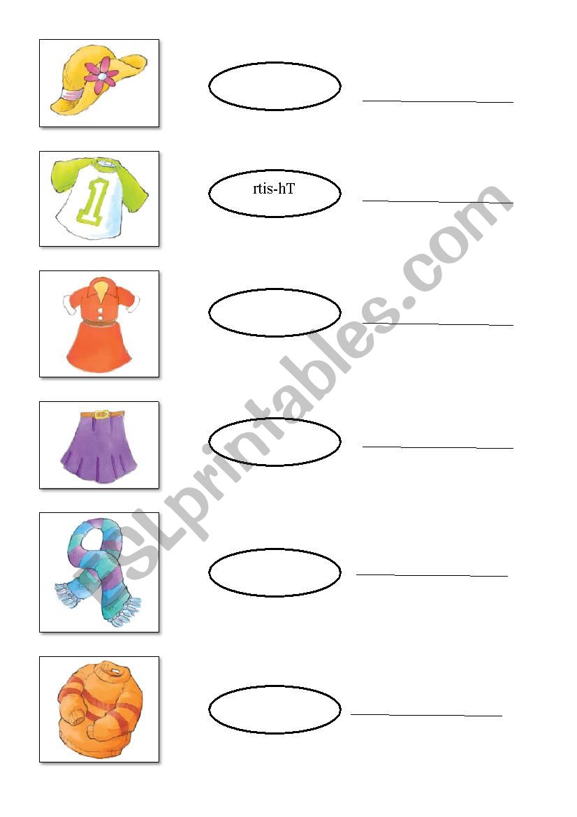 Clothes  worksheet