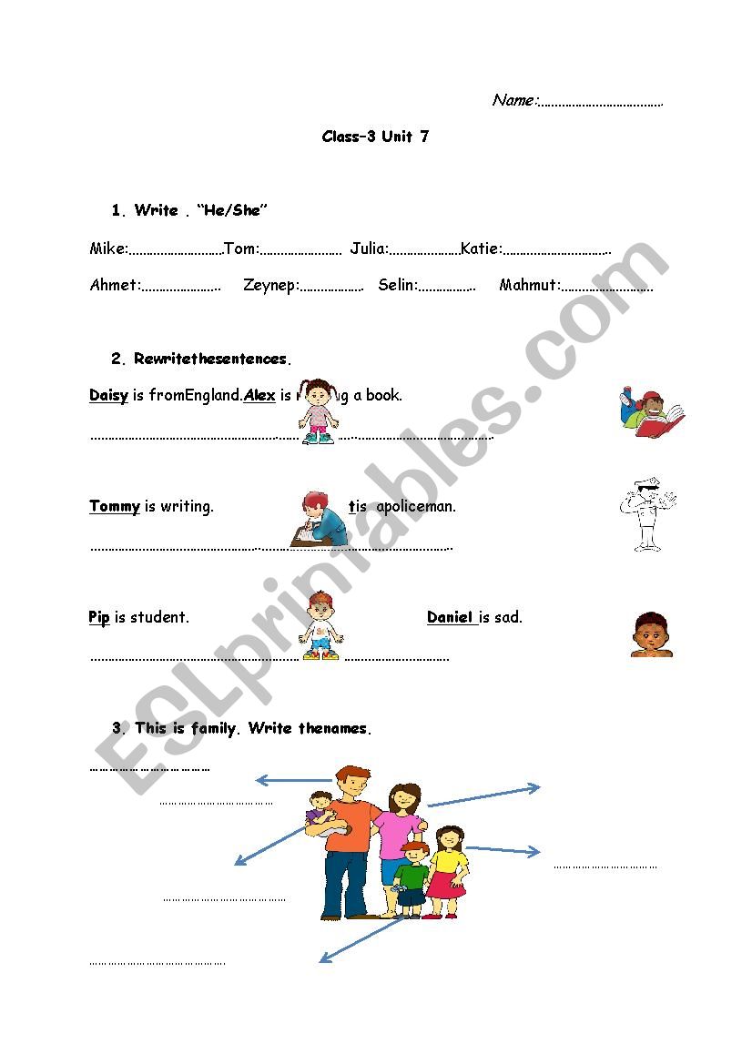 He She T Who His Her ESL Worksheet By Pervin08   818624 1 He She Ýt Who His Her 