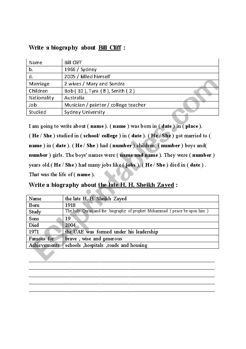 writing a paragraph - ESL worksheet by gami1211
