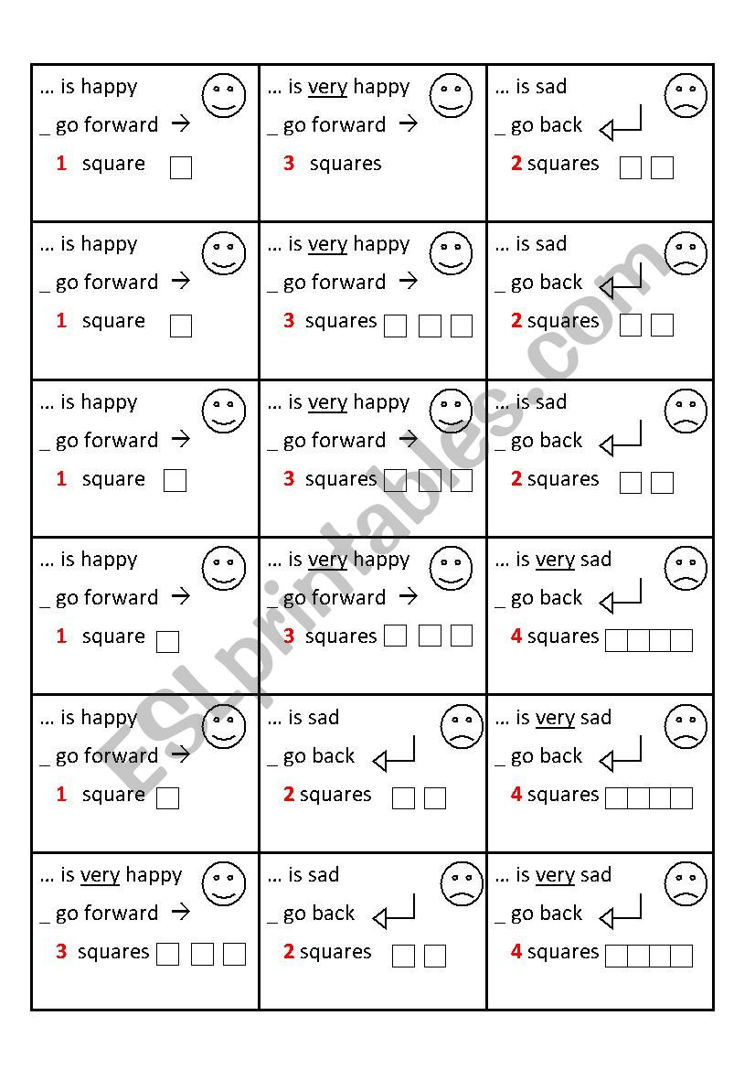 Board game cards _ for any game with characters - ESL worksheet by ...