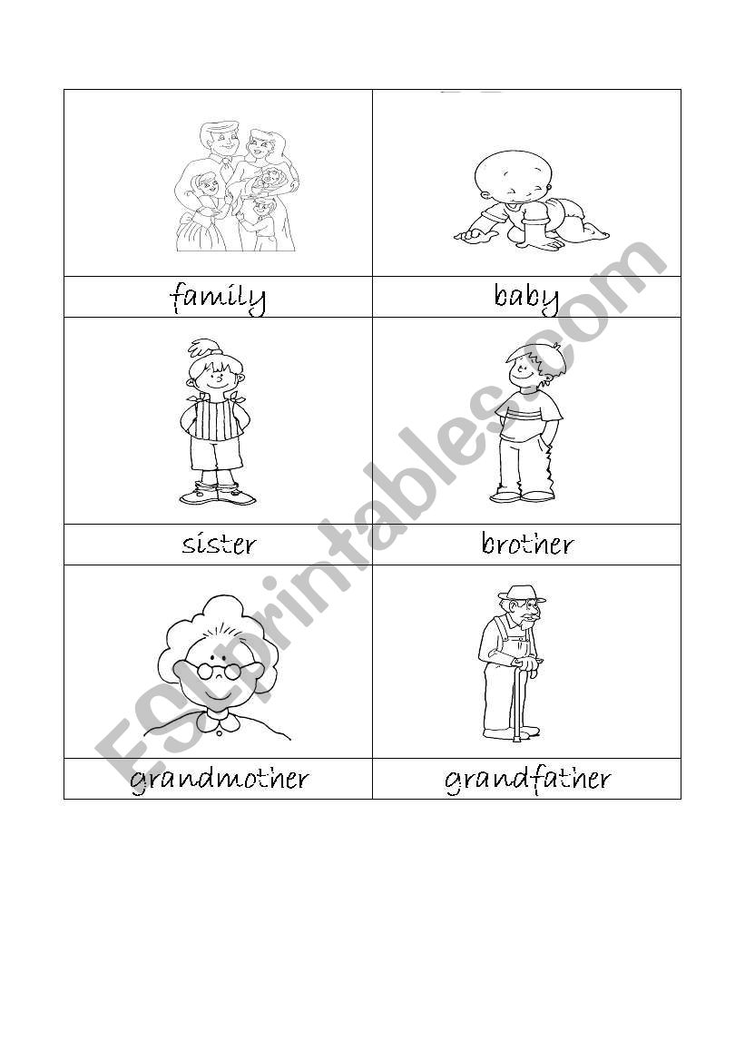 Family member worksheet