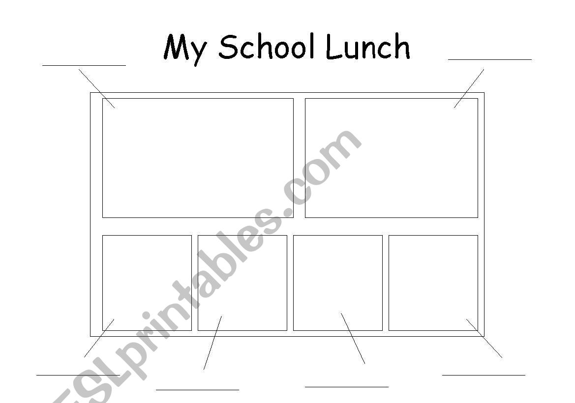My school lunch worksheet