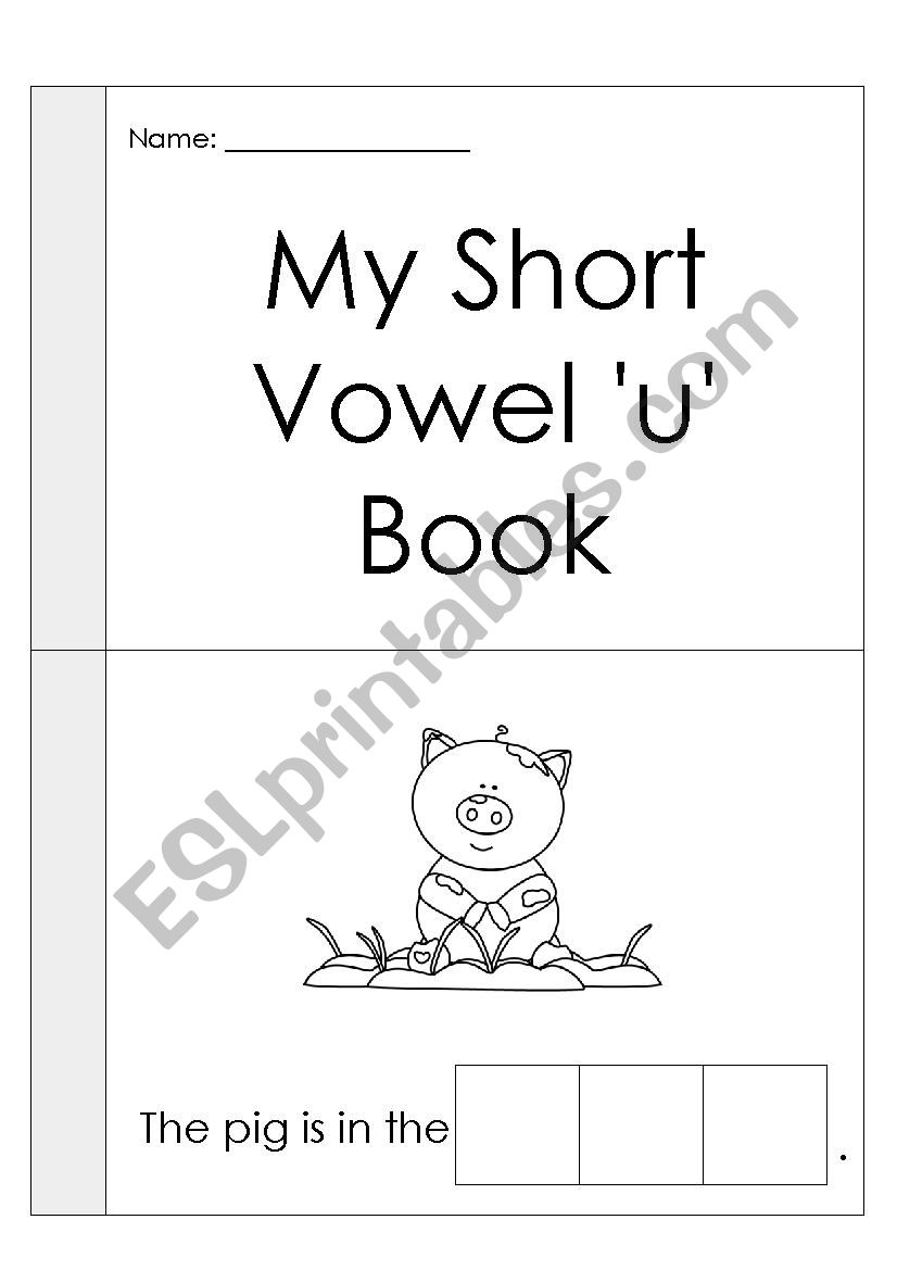 short vowel u booklet esl worksheet by jojia