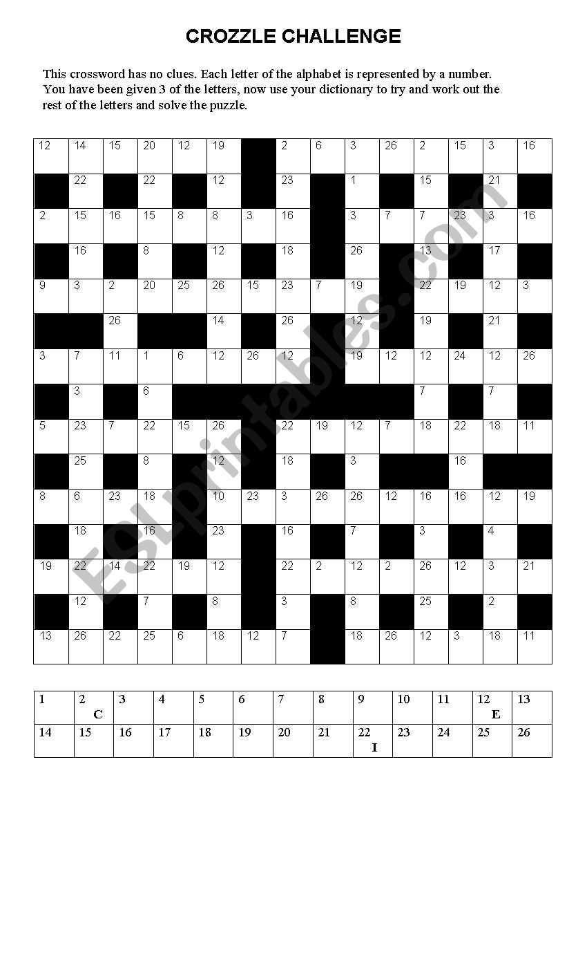 printable english crossword puzzles with answers pdf