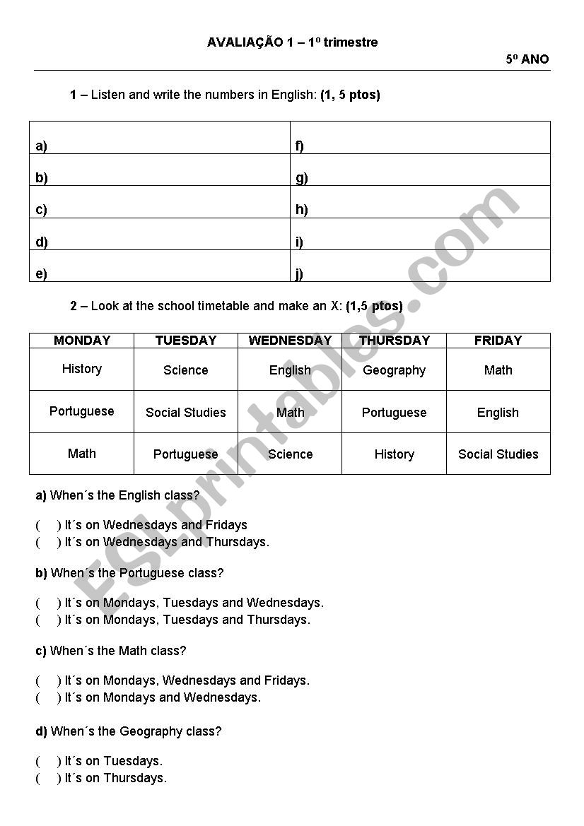 Hours worksheet