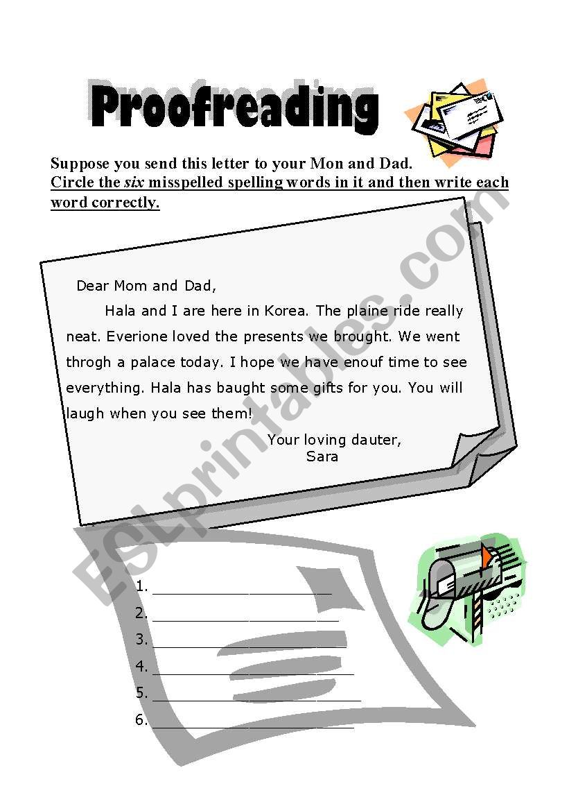 Proofreading ESL Worksheet By Janaesl