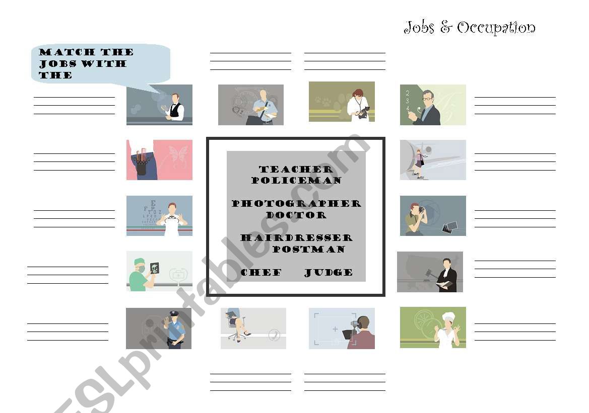 Jobs & Occupation worksheet