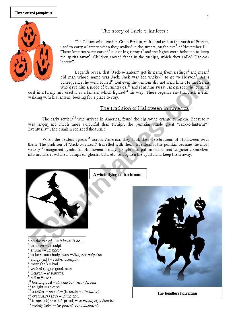 Halloween worksheet