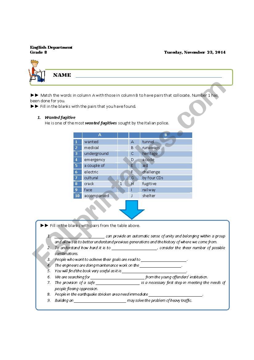 A Train to Freedom worksheet