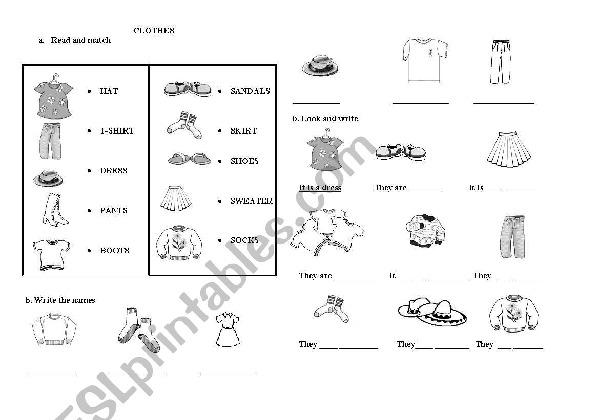 CLOTHES - ESL worksheet by silvi_sm81