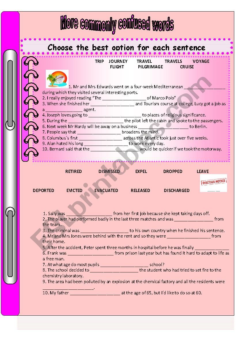 More Commonly Confused Words ESL Worksheet By Charog