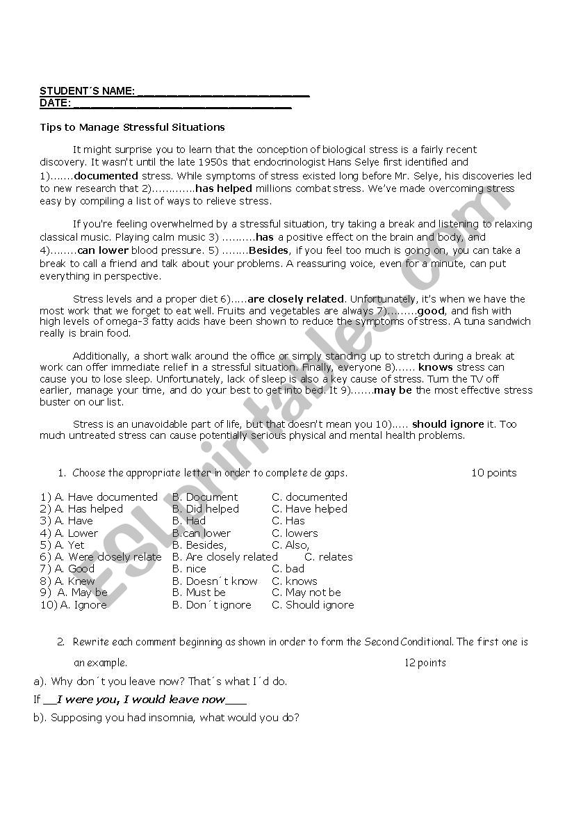 test on modals esl worksheet by faalzamendi