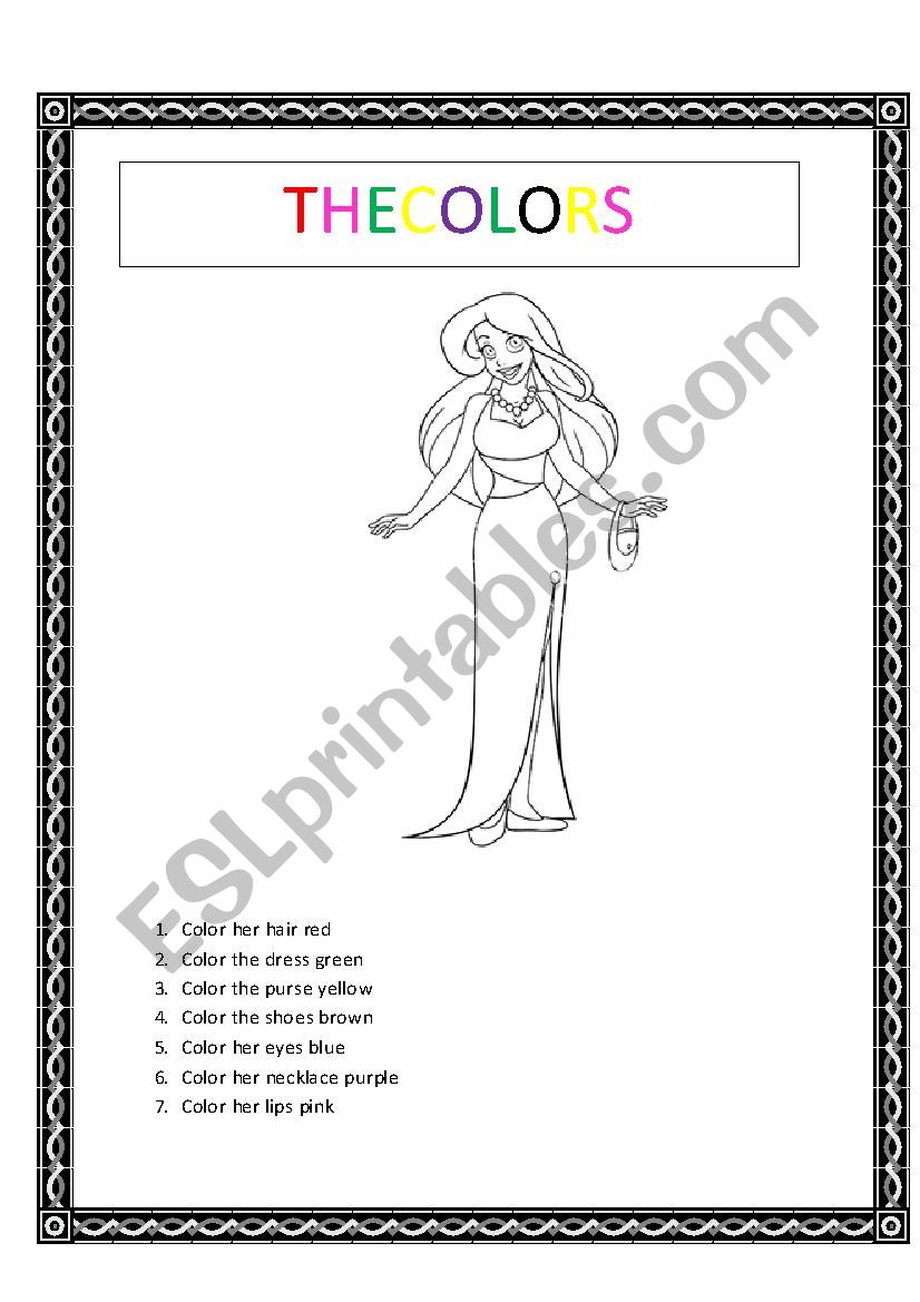 THE COLORS worksheet