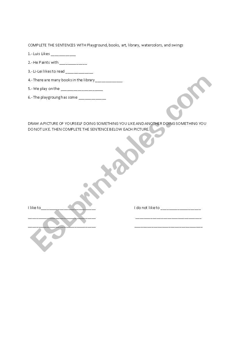 examen de ingles worksheet