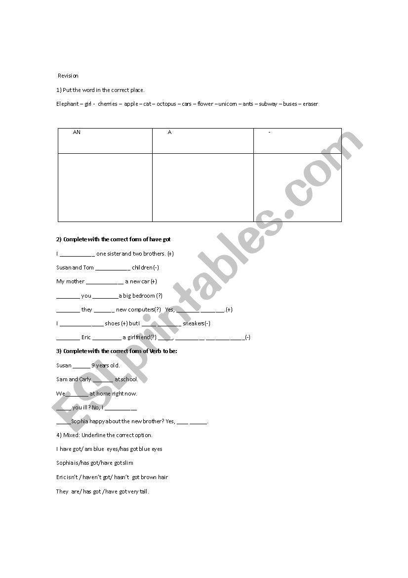 Mix worksheet