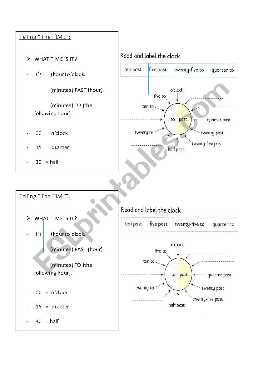 The Time worksheet