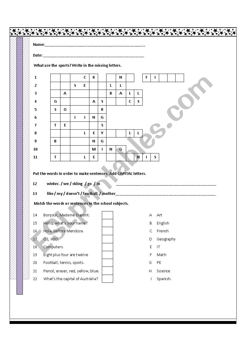 High school final exam for teenagers