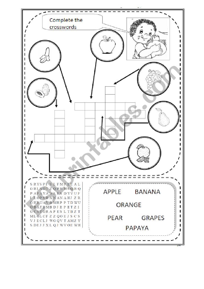 Fruits worksheet