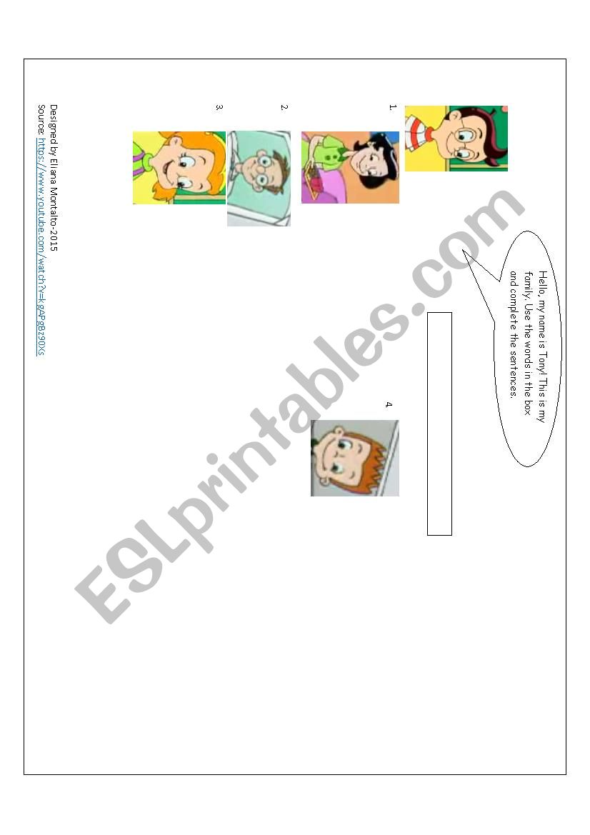 Family members: Gogo´s adventures - ESL worksheet by Eliansolm