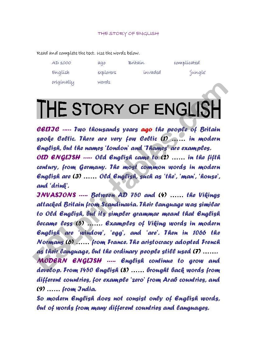 The Story of English Comprehensive Views of the English 