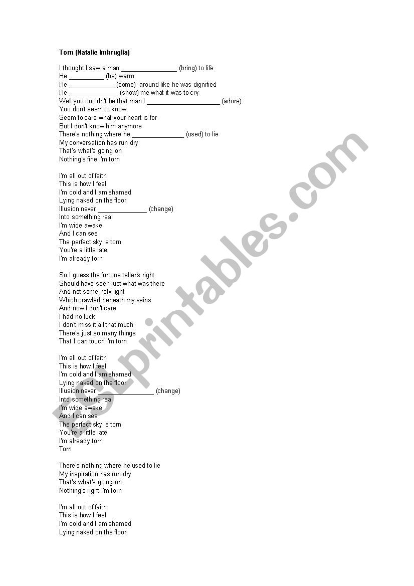 Songs For Teaching Past Simple ESL Worksheet By Majosworld