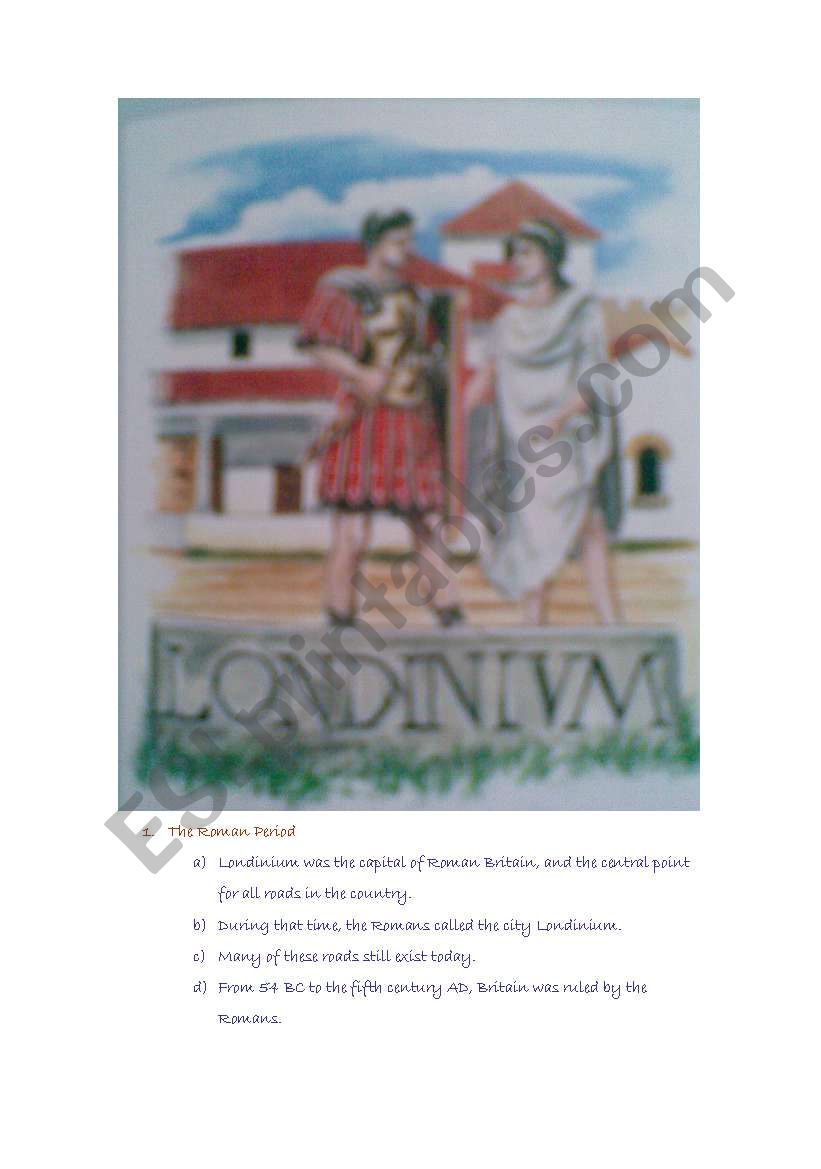 THE STORY OF LONDON (2-4) worksheet