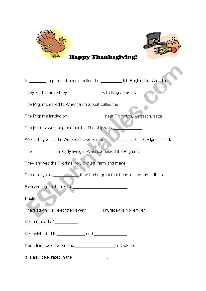 thanksgiving writing activity worksheet