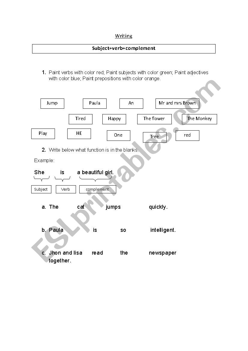 Functions  worksheet