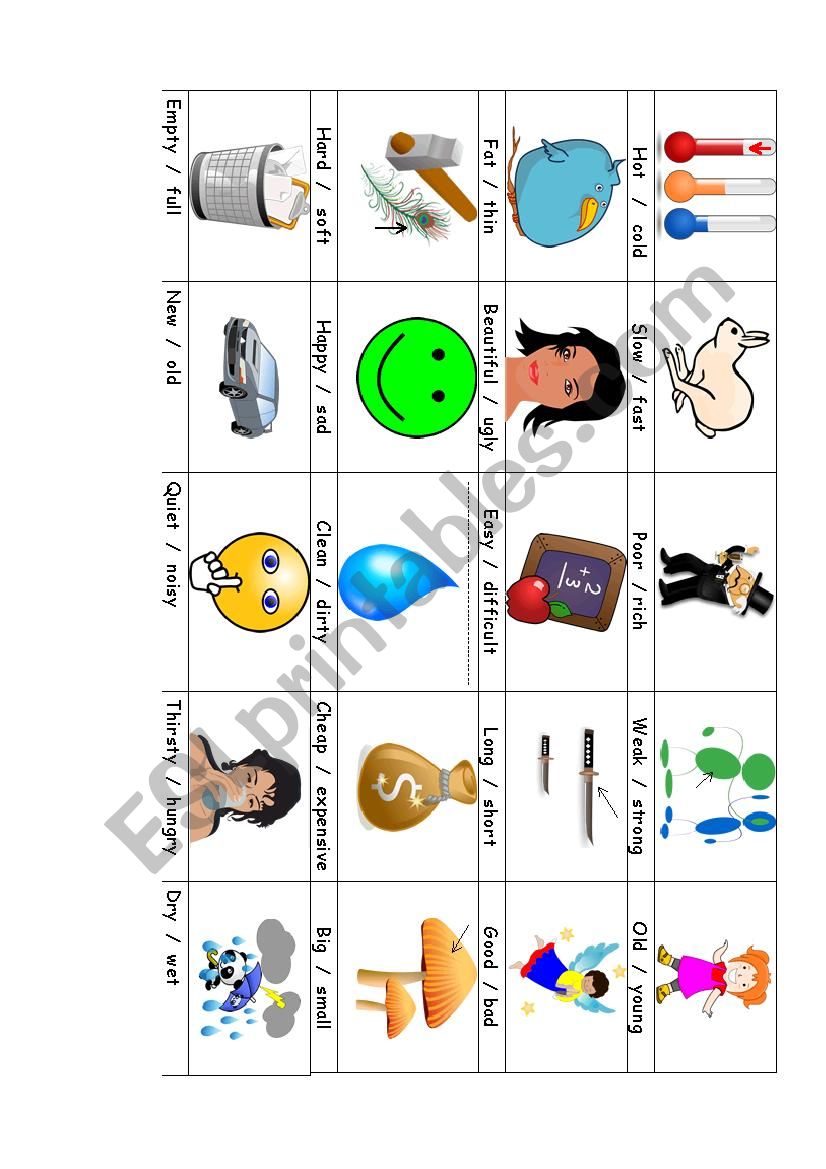 Adjectives worksheet