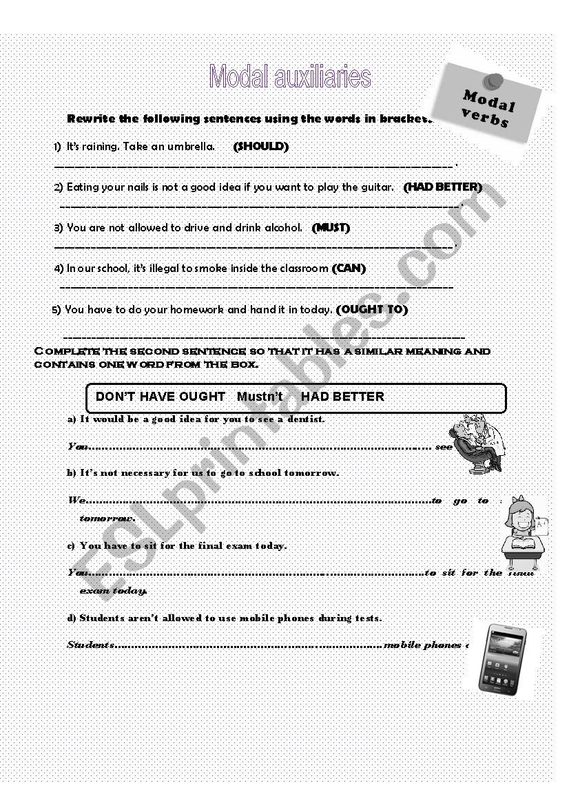 MODAL VERBS worksheet