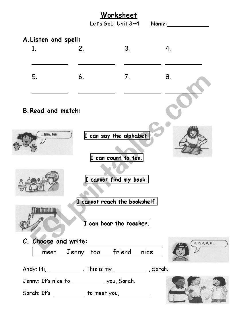 worksheet of Let´s go - ESL worksheet by MeiNung