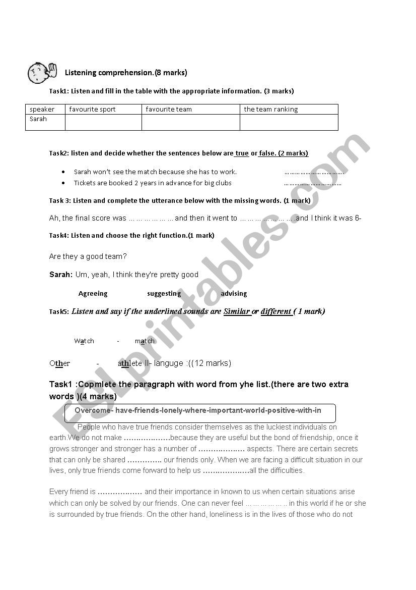 1term-test-2nd-form-esl-worksheet-by-nabila-omali