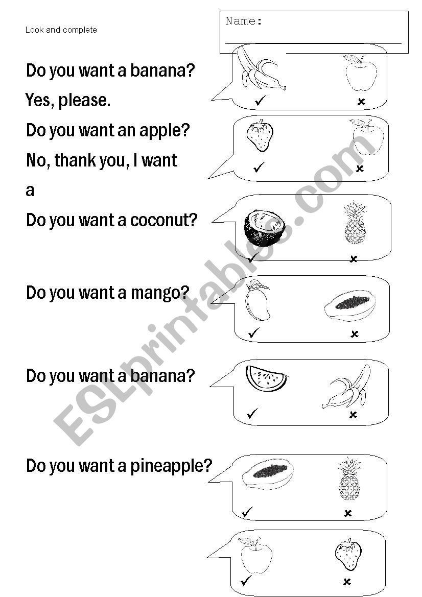 fruit i want p3 esl worksheet by lingbar