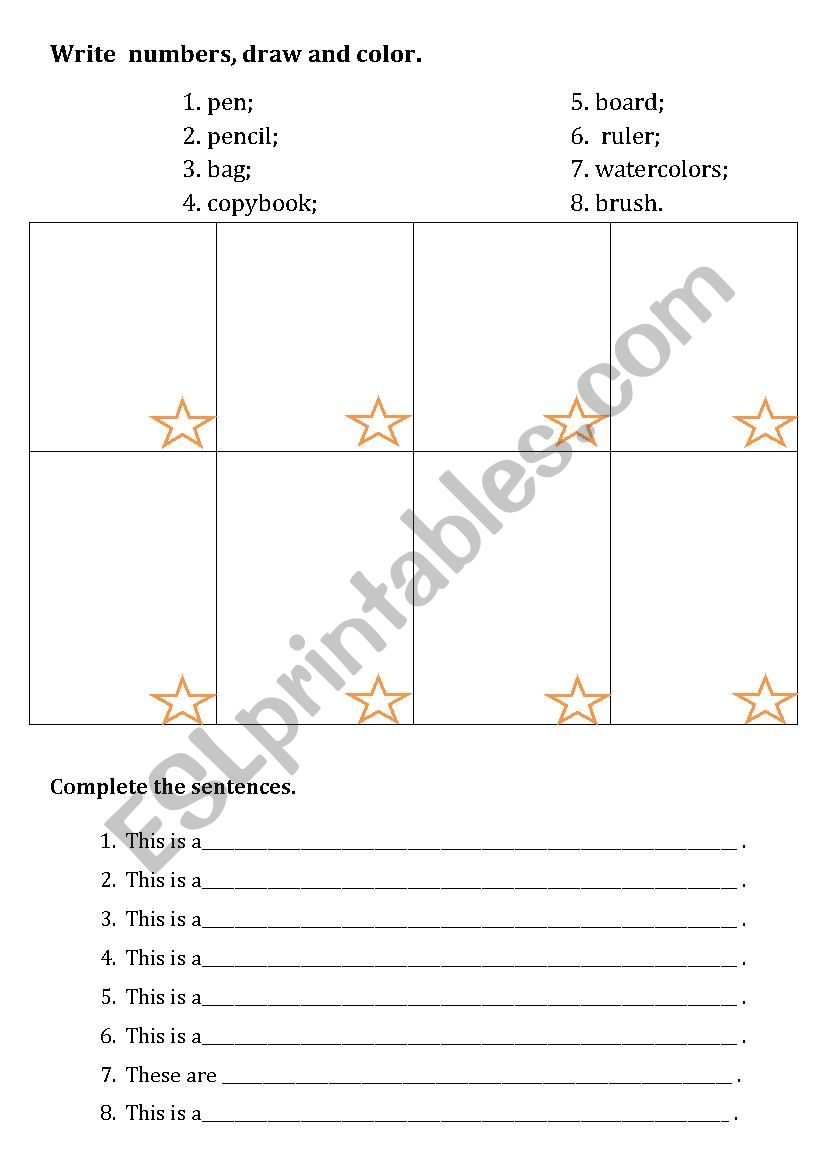 School time worksheet