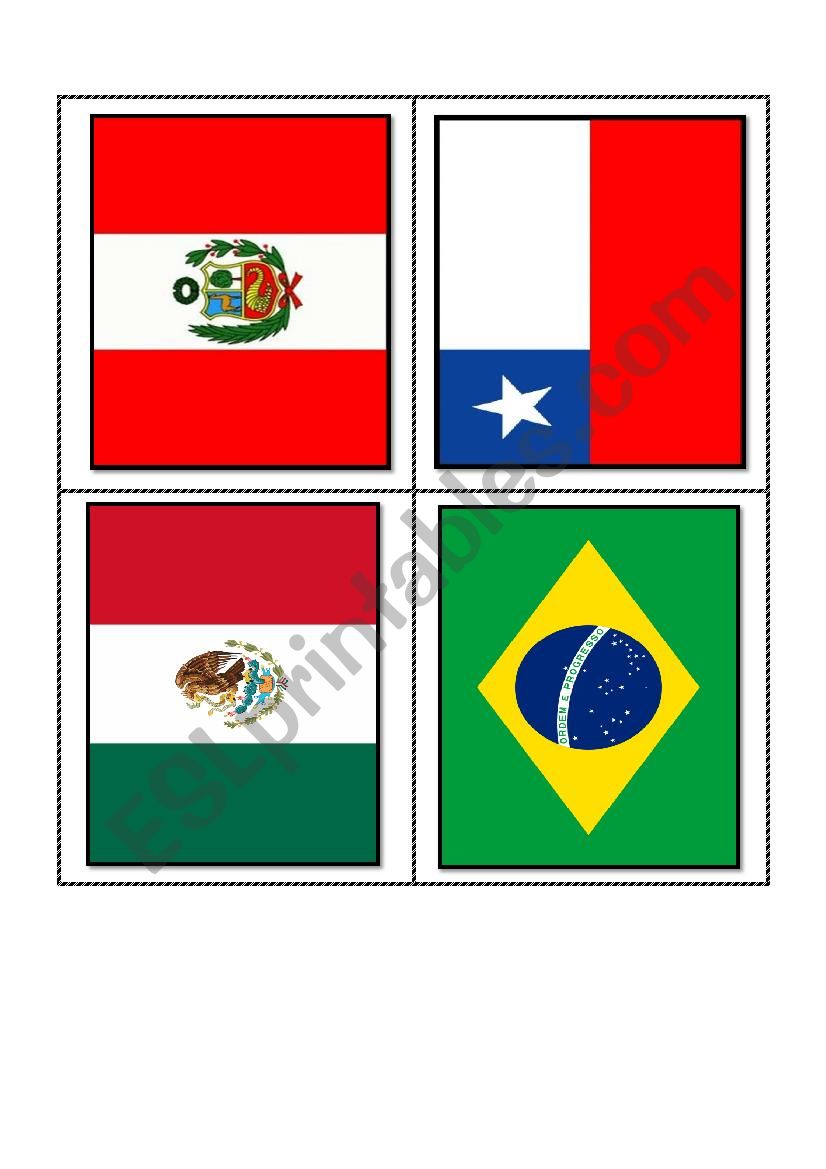 Countries Flashcards worksheet