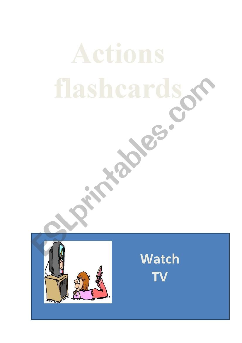 Action flashcards worksheet