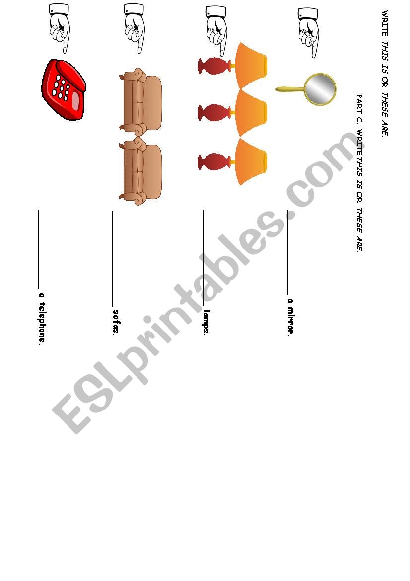 demonstratives worksheet