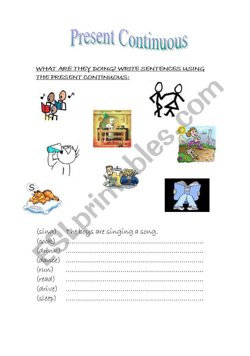 WHAT ARE THEY DOING? worksheet