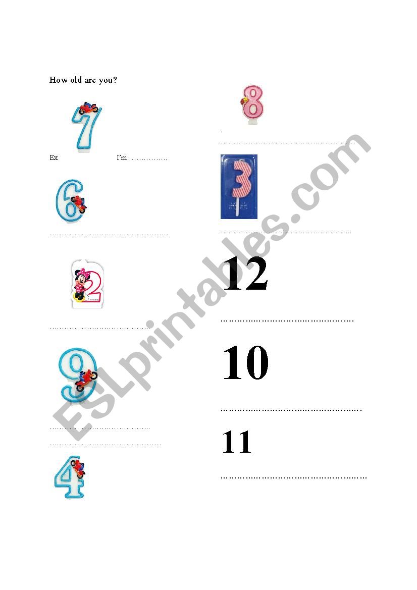 How old are you - ESL worksheet by Loryze  Chinese language learning,  Vocabulary worksheets, English language teaching